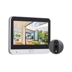 3MP WiFi Video Dörrklocka För Lägenhet Tithålskamera 4,3-tums Skärm Smart Life/Tuya APP 1080P silver