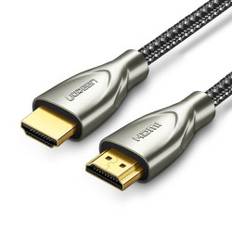 Holdbart flettet HDMI 2.0 4K 60Hz kabel 1m grå