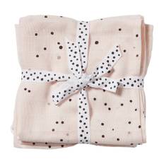Muslinfilt Burp Cloth 70×70 cm 2-pack Dreamy Dots Rosa