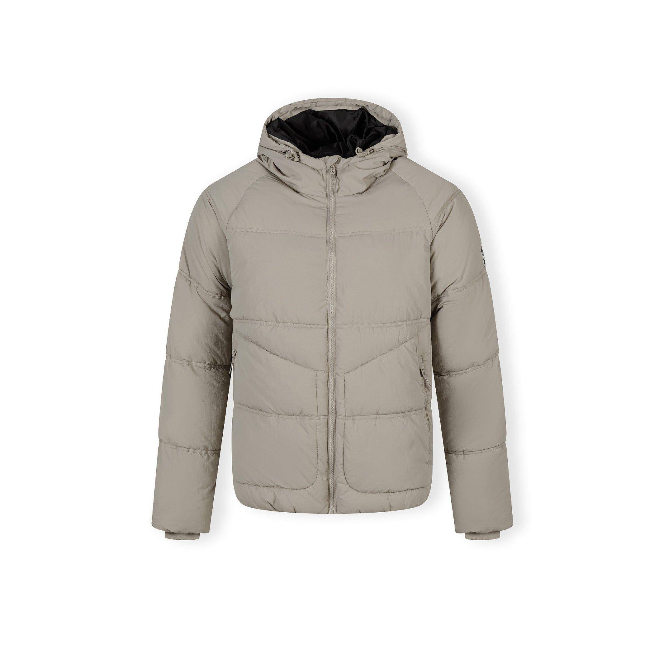 Minoti Boys Quilted Jacket Hood Zip Pockets Grey