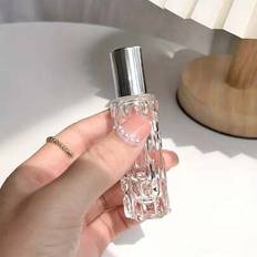 1pc Perfume Bottle Perfume Glass Sprayer Small Sprayer Bottle Perfume Spray Bottle Refillable Sample Bottle Glass Perfume Essential Oil Sample Bottle - Silver