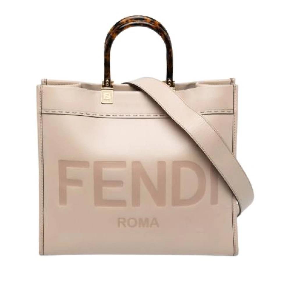 Fendi Vintage Pre-owned Sunshine Shopper Tote - Vintage - Dame - Beige - ONE SIZE - Uld