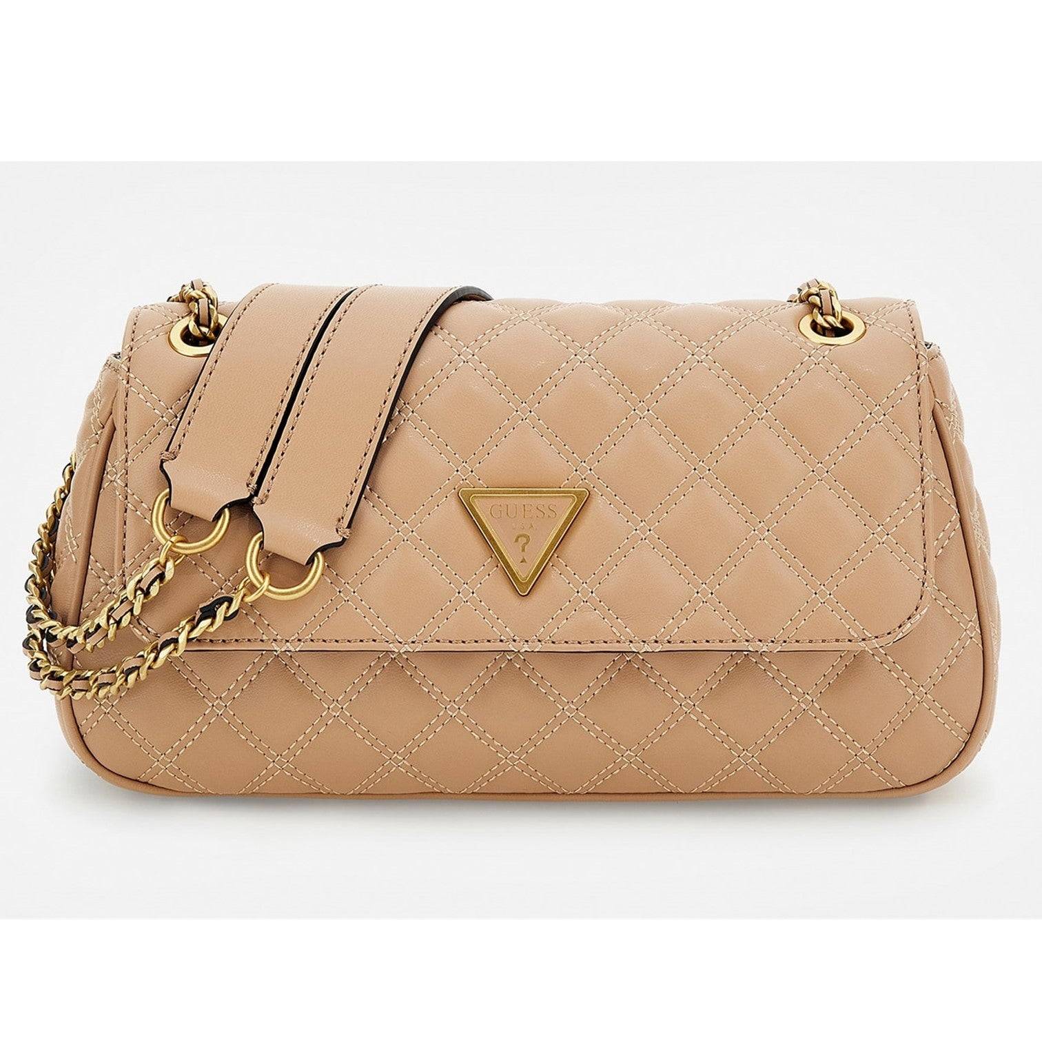 Guess Giully Quiltet Skuldertaske Beige