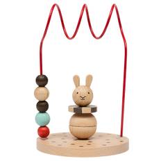OYOY Kulram - Cirkus Rabbit - Trä - Nature/Cherry Red - OYOY - One Size - Aktivitetsleksaker