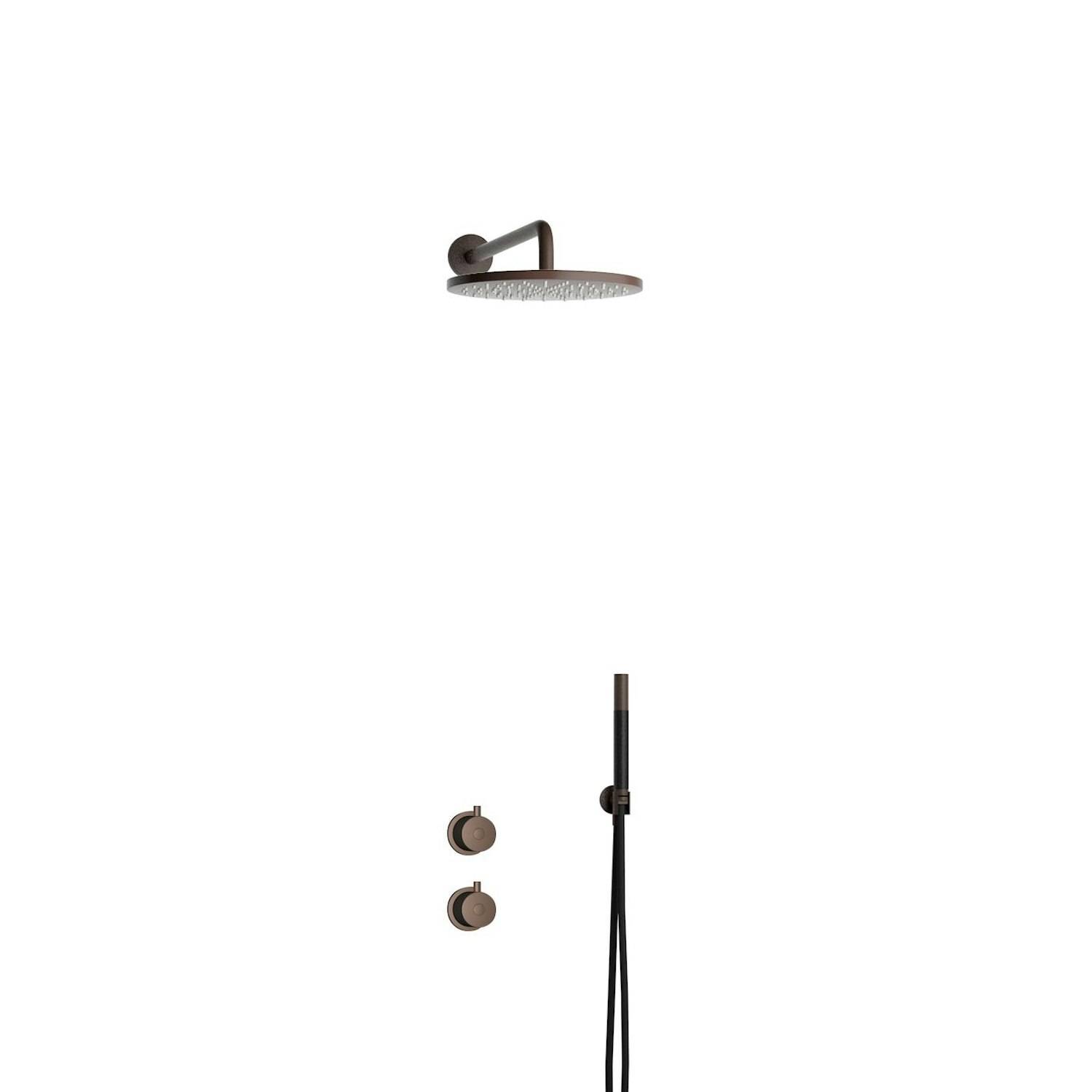 Takduschset Tapwell BOX7268 Round ED2 för Inbyggnad Bronze