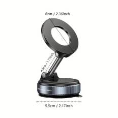 Magnetic Phone Holder 360° Suction Cup Stand iPhone Android Desktop Mount svart