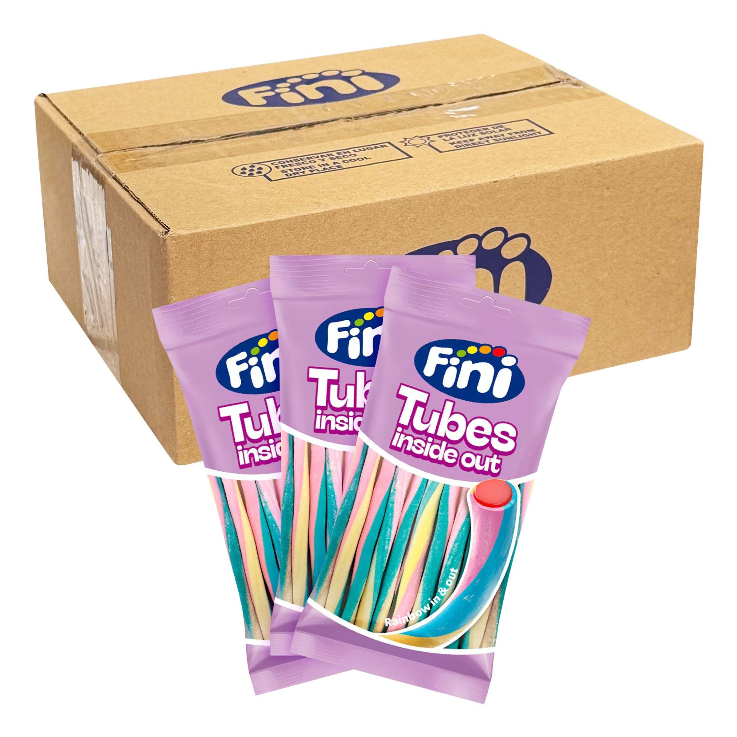 Fini Rainbow Tubes Inside Out Storpack - 12 x 75 g.