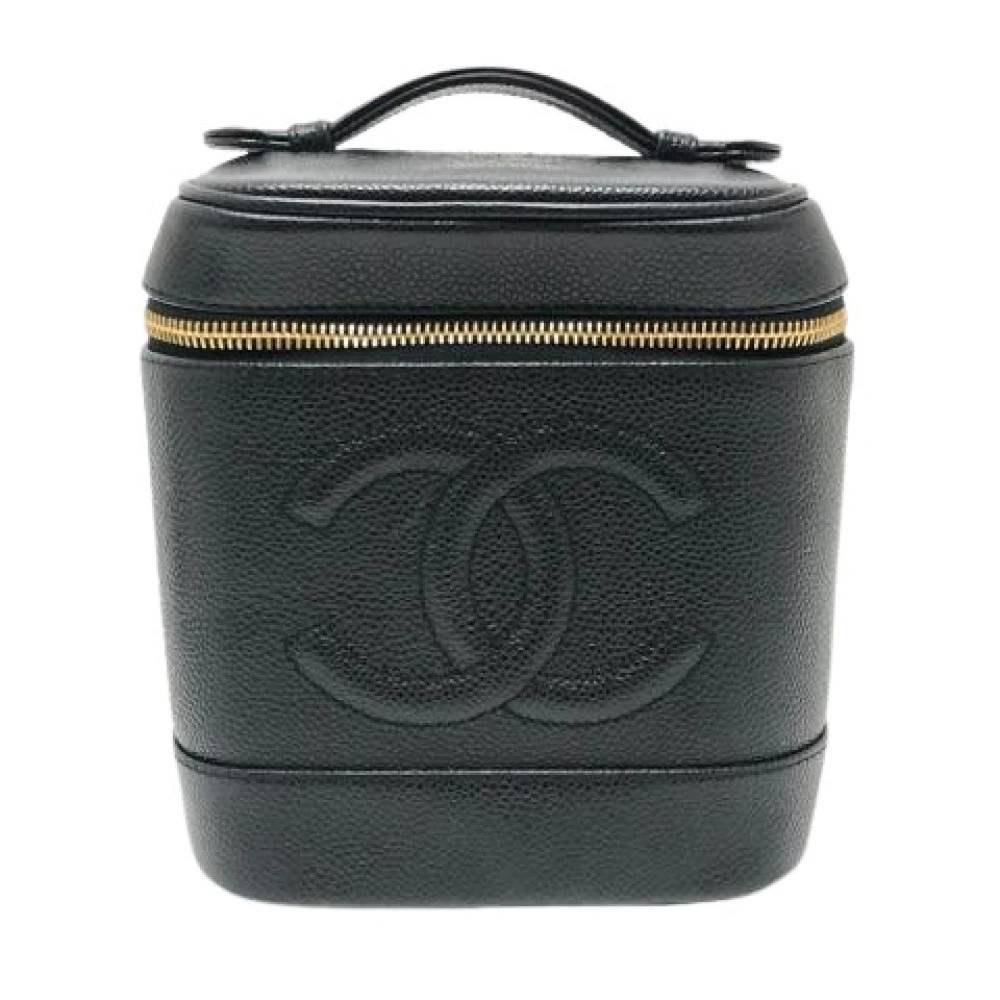 Chanel Vintage Pre-owned Vanity Bag - Vintage - Dame - Sort - ONE SIZE - Læder