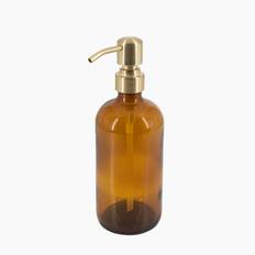 Freja - Tvålpump i glas (450 ml) - Brun - 7,5cm x 7,5cm x 22cm