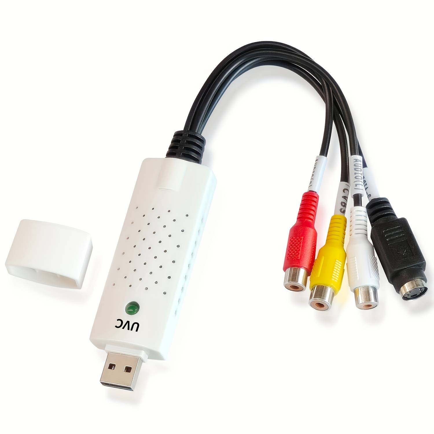 1pc Usb 2.0 , With Rca Input, Vhs/vcr To Digital Converter, 720p Resolution, Pc, , Compatible Audio Video Grabber, Compatible With Mini Dv, Hi8, Dvd Camcorders, Usb Data Cable Included