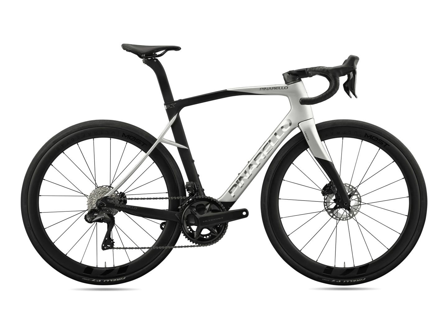 Pinarello X7 2026 - Shimano Ultegra Di2 2x12sp - Most Ultrafast 45 DB - 064 / 515 / xpeed saturn silver