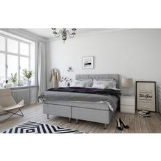 Superior lux 5 zone 160X200cm ljusgrå - Ljusgrå Kontinentalsäng