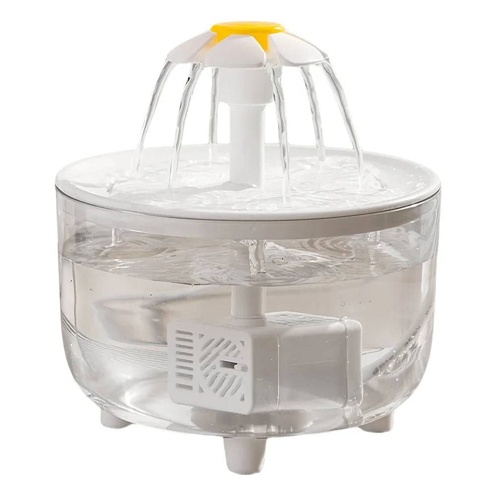 Automatic Pet Water Fountain with Filter | 1200ml USB Silent Pump - Transparent / United Kingdom