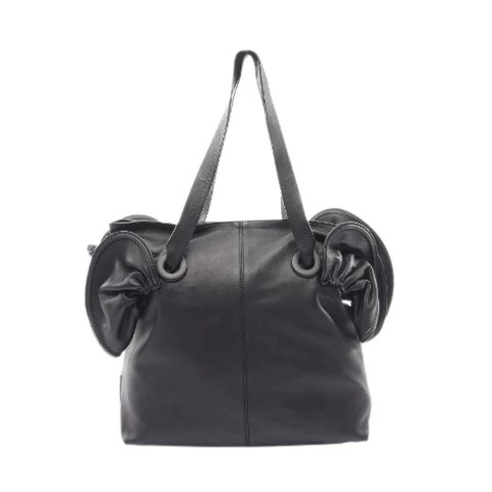 Valentino Vintage Pre-owned læder-tote-taske - Vintage - Dame - Sort - ONE SIZE - Læder