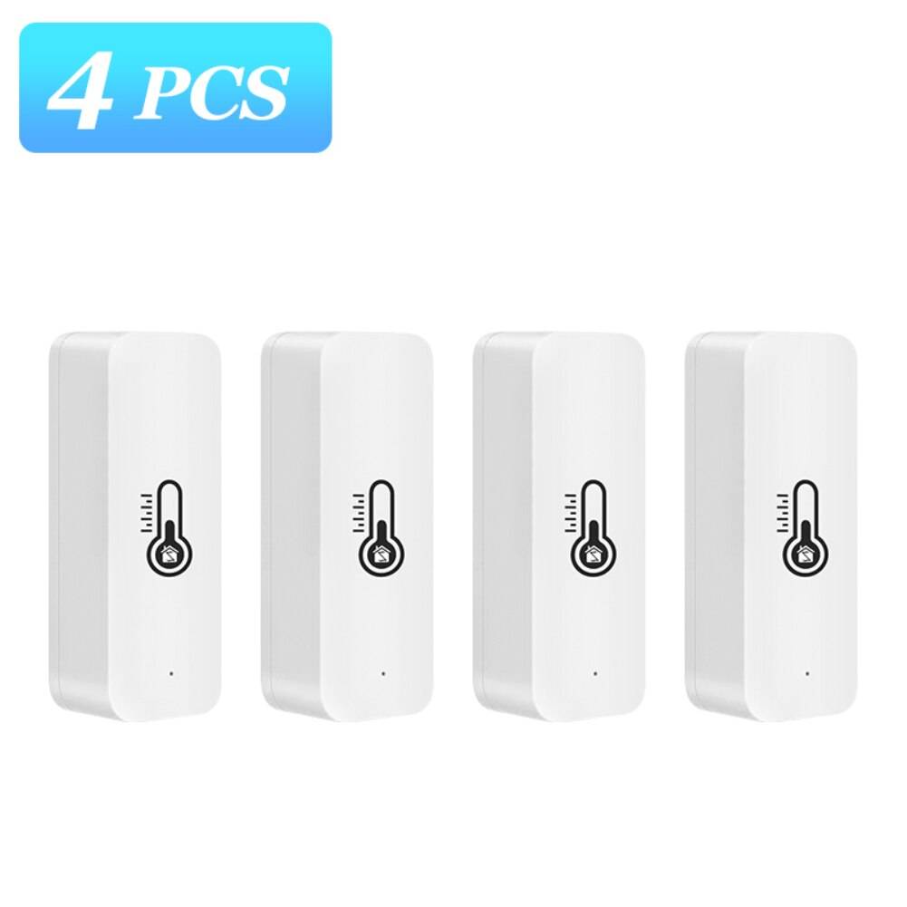 Tuya wifi eller zigbee temperatur fuktighetssensor styrenhet mätare inomhushygrometer termometer fungerar med alexa google smart life - 4 sensorer 01 / Zigbee