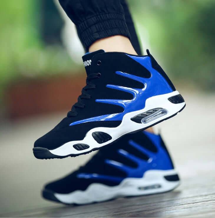 Men Air Cushion Wear-Resistant Basketball Sneakers - Blue / 39