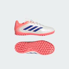 Copa Pure 3 Club Turf-børnestøvler - Off White / Lucid Blue / Signal Coral - 33 1/2