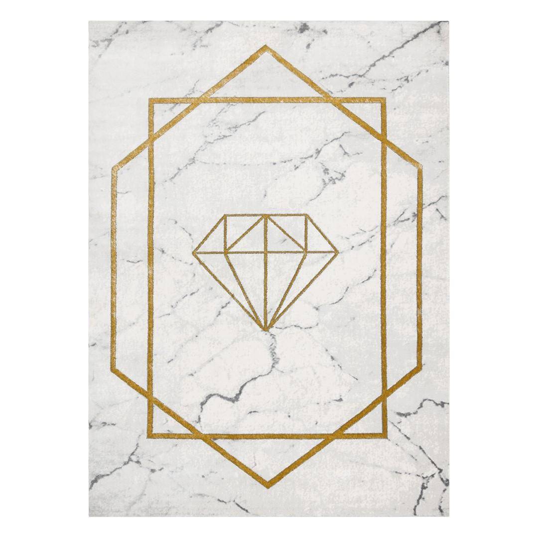 Gulvtæppe Hakano Estema Diamond 120 x 170 cm - cremefarvet