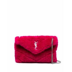 Saint Laurent - Lou Lou quiltad axelväska - dam - läder/lammull - one size - Rosa