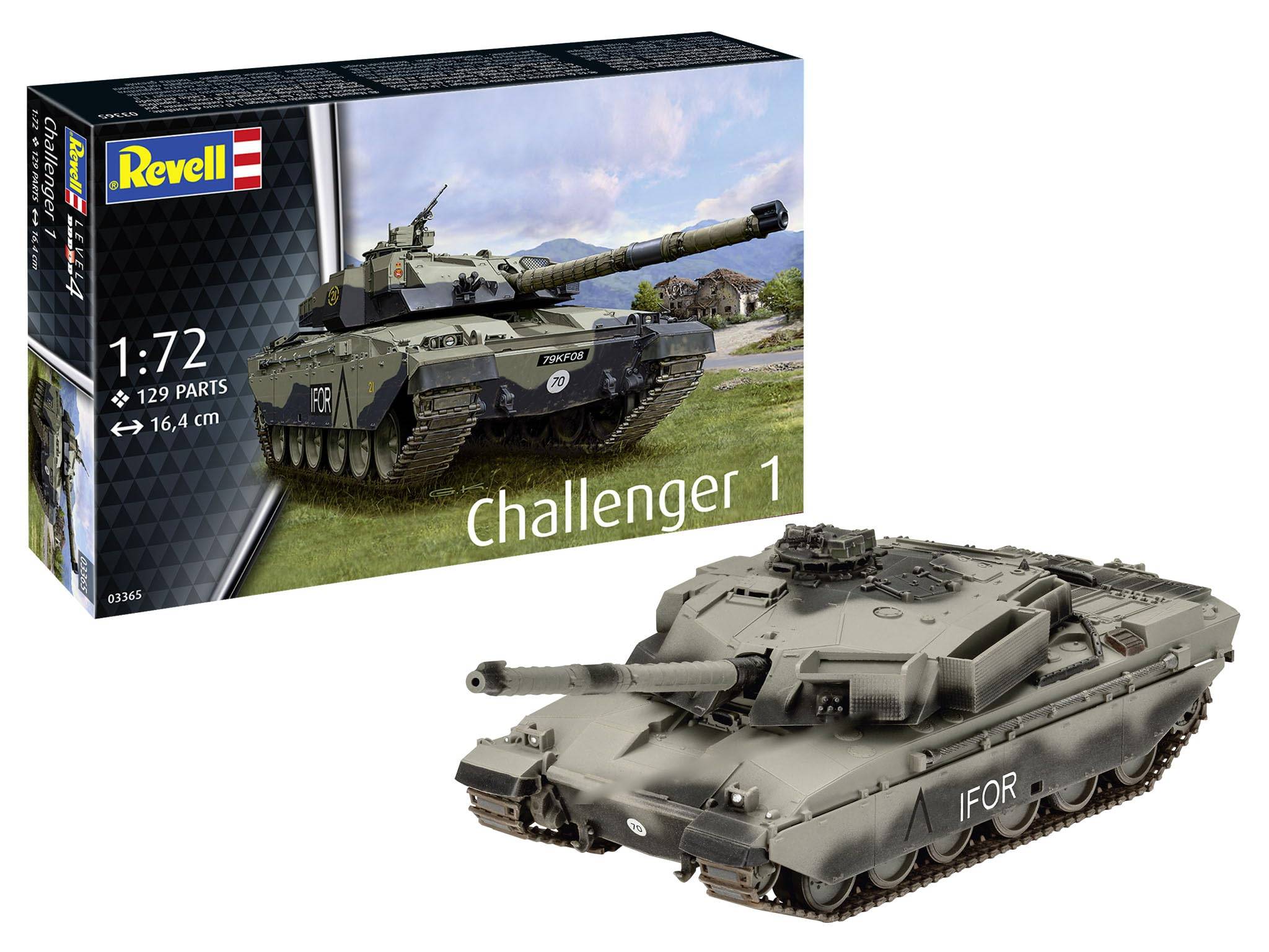 Revell British Challenger 1 Plastic Model Kit 03365 1/72 (Tank)