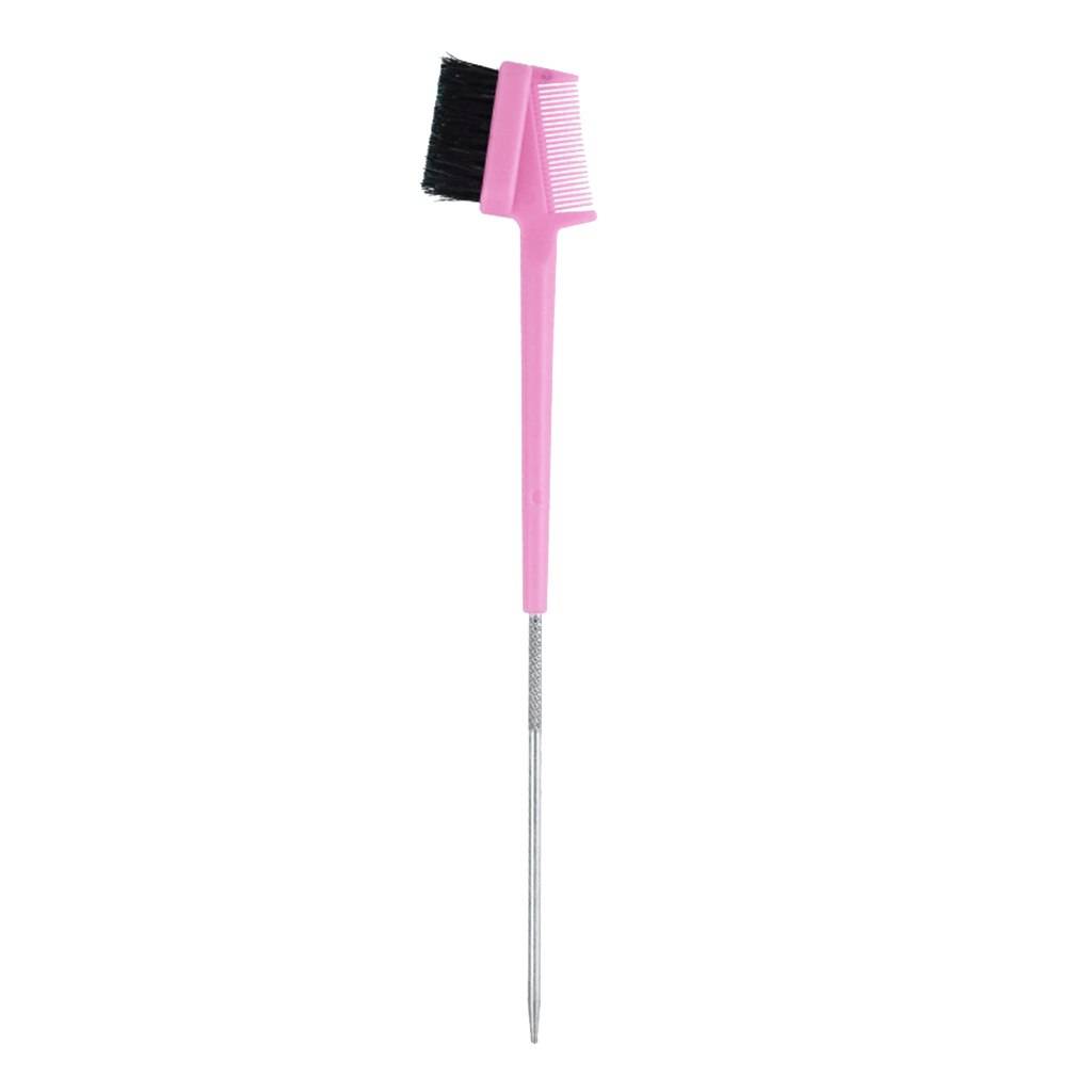Ögonbryn kam / hår kant kontroll borste ögonfransar kam smink verktyg - Rosa