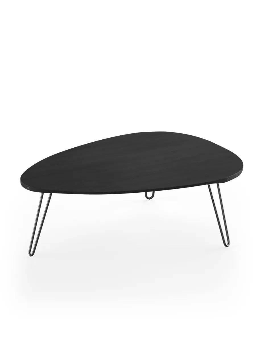 AK1860 Sofabord fra Naver Collection Ask sortbejdset / H: 30 cm / Sort pulverlakeret - Jacobsen Plus