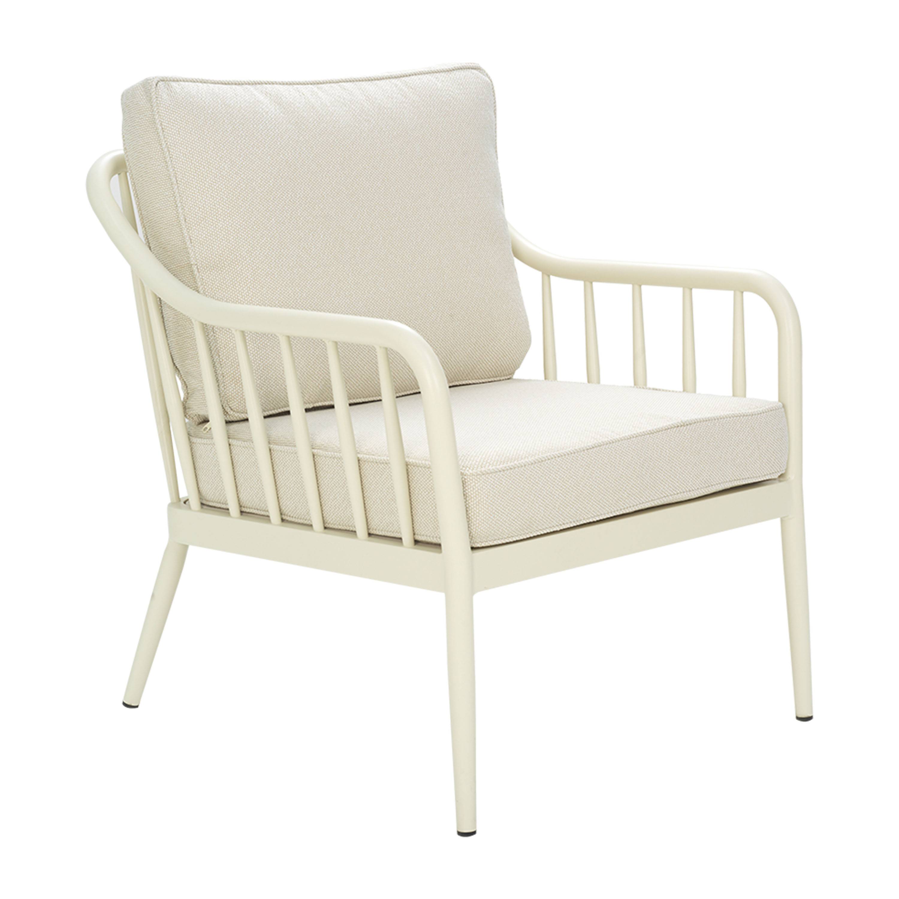 Brafab - Coleville Loungefotölj Pearl White/Dot Beige från Sleepo - Vit ((HxBxD): 87x73x77 cm)