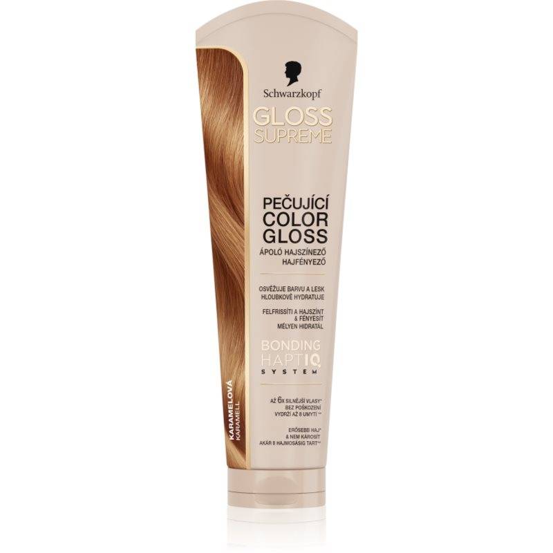 Schwarzkopf Creme Supreme Gloss färginpackning Tillför fukt och glans Skugga Caramel Brown 145 ml
