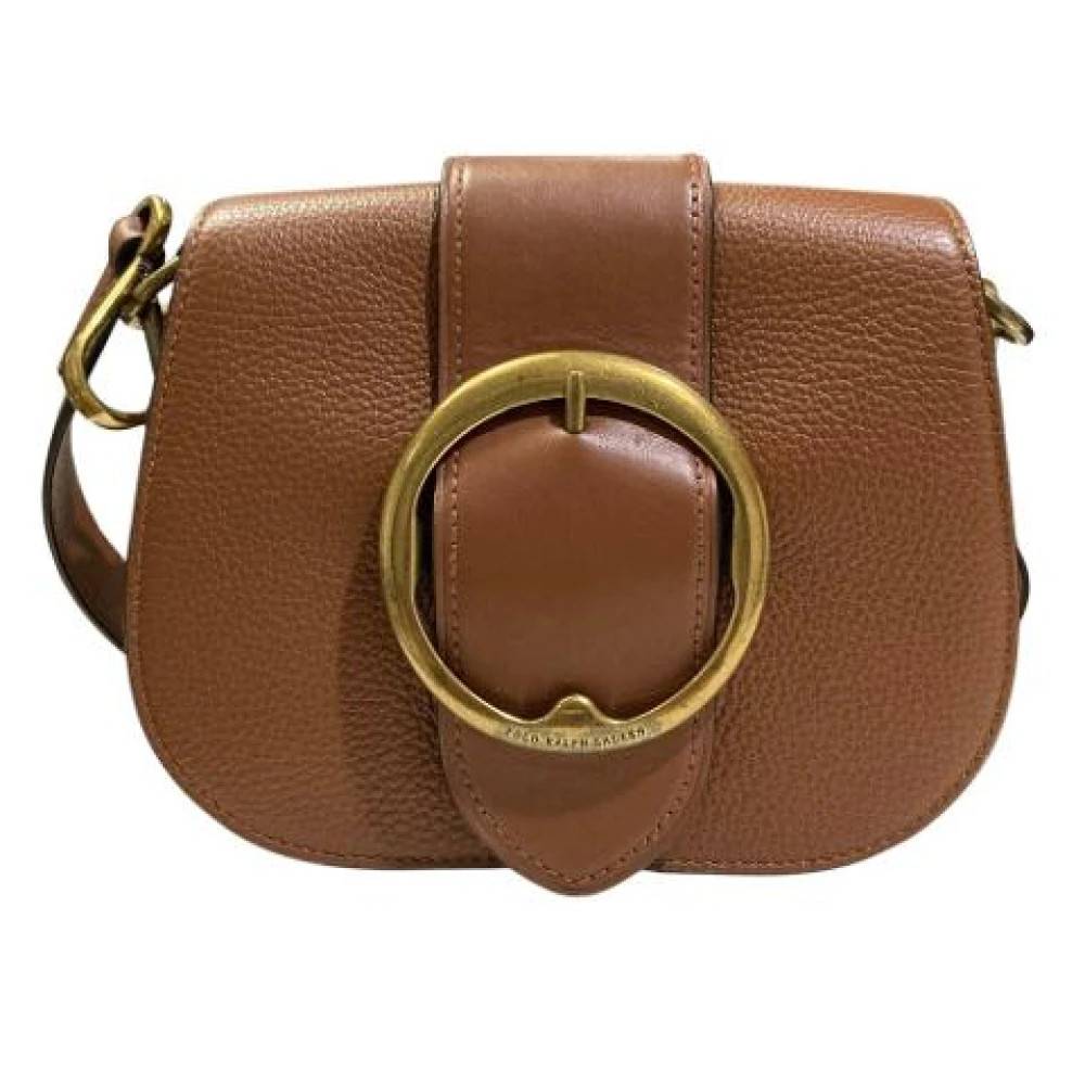 Ralph Lauren Pre-owned Pre-owned Lennox Skuldertaske i Læder - Vintage - unisex - Brun - ONE SIZE - Uld