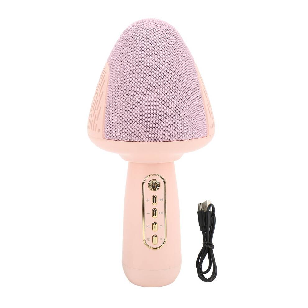 Bærbar Karaoke-mikrofon med Bluetooth-højttaler LED-lys, trådløs stemmemodulationsmikrofon til sang, genopladeligt batteri Alt-i-én Karaoke