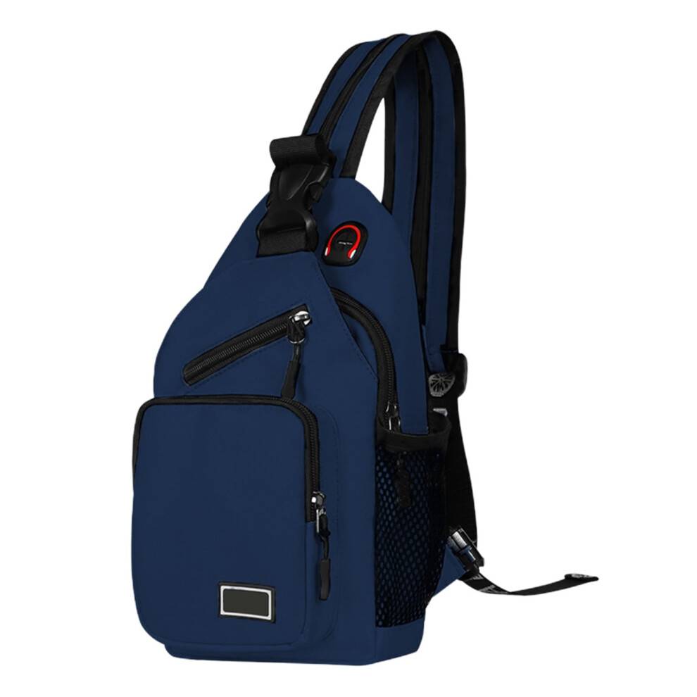 Canvas crossbody-taske til kvinder og mænd – justerbar,