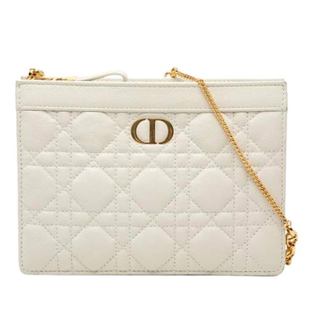 Dior Vintage Pre-owned Vintage Crossbody Bag - Vintage - Dame - Hvid - ONE SIZE - Uld
