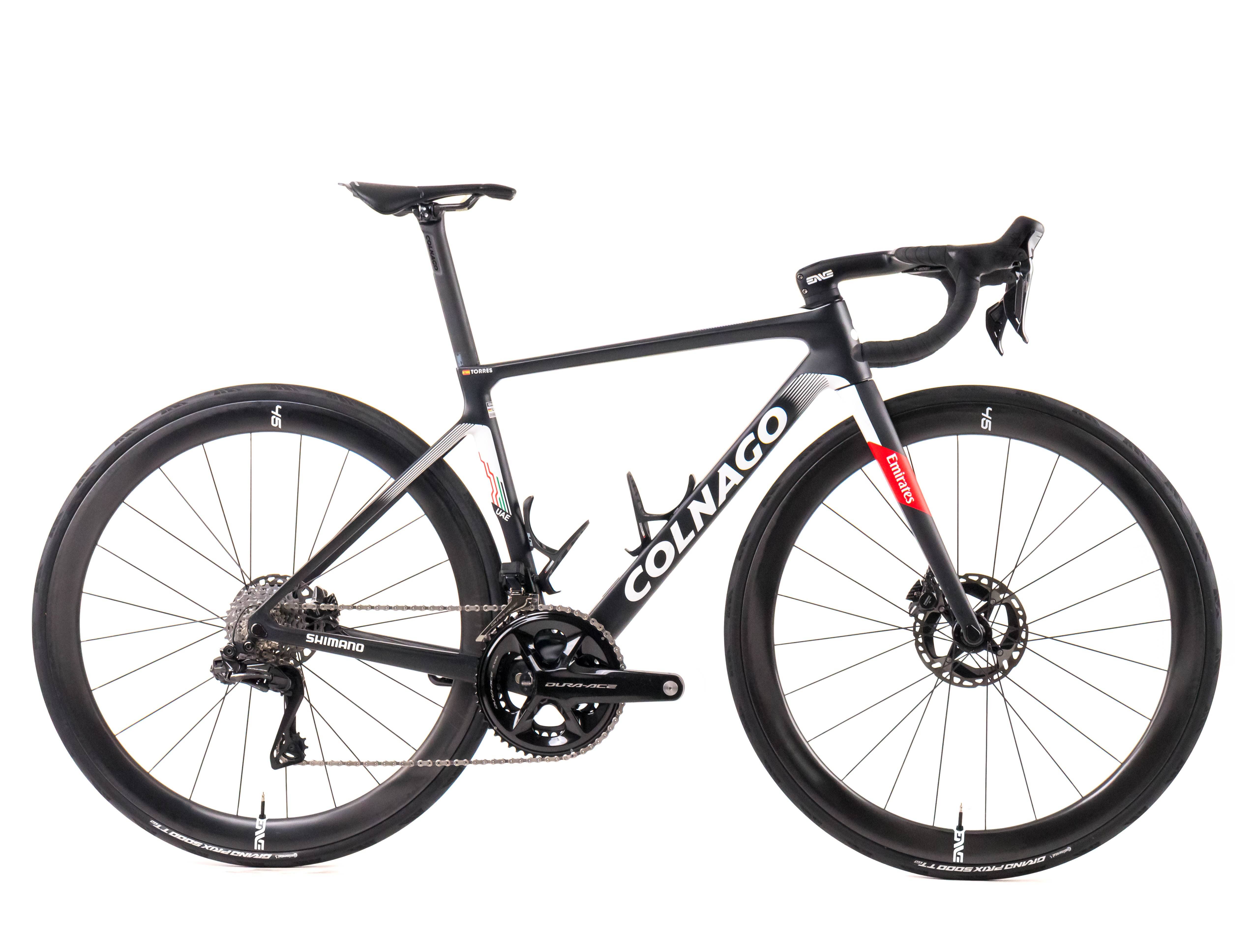 Colnago V4Rs 2023 - Shimano Dura-Ace Di2 2x12sp Power Meter - Enve 45 - Bikeroom / 455 / nero/bianco/rosso