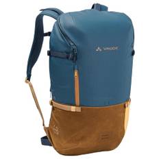 VAUDE Cityrucksack CityGo II 30 Liter Blau, wasserdichter Rucksack Damen & Herren, leichter Daypack für Städtetrips mit Laptop-Fach, Rolltop Rucksack ideal für den urbanen Alltag
