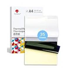 Phomemo M08F tatueringsöverföringspapper, tatuering stencilpapper för tatueringar, kompatibel med M08F TP81 tatueringsskrivare, A4 210 x 297 mm, 35 ark