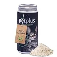 PETPLUS® Klinoptilolit pulver för katt 250 g för tarmrengöring, premium, inga konserveringsmedel, allergenfri, zeolitpulver för avgiftning, bygga upp tarmflora