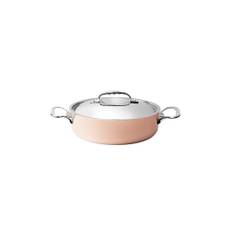 Sauterpande Kobber Ø28 cm m/låg DE BUYER