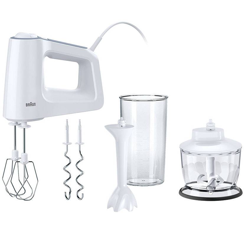 Braun Elvisp 500w + Tillbehör HM3135WH - Vit
