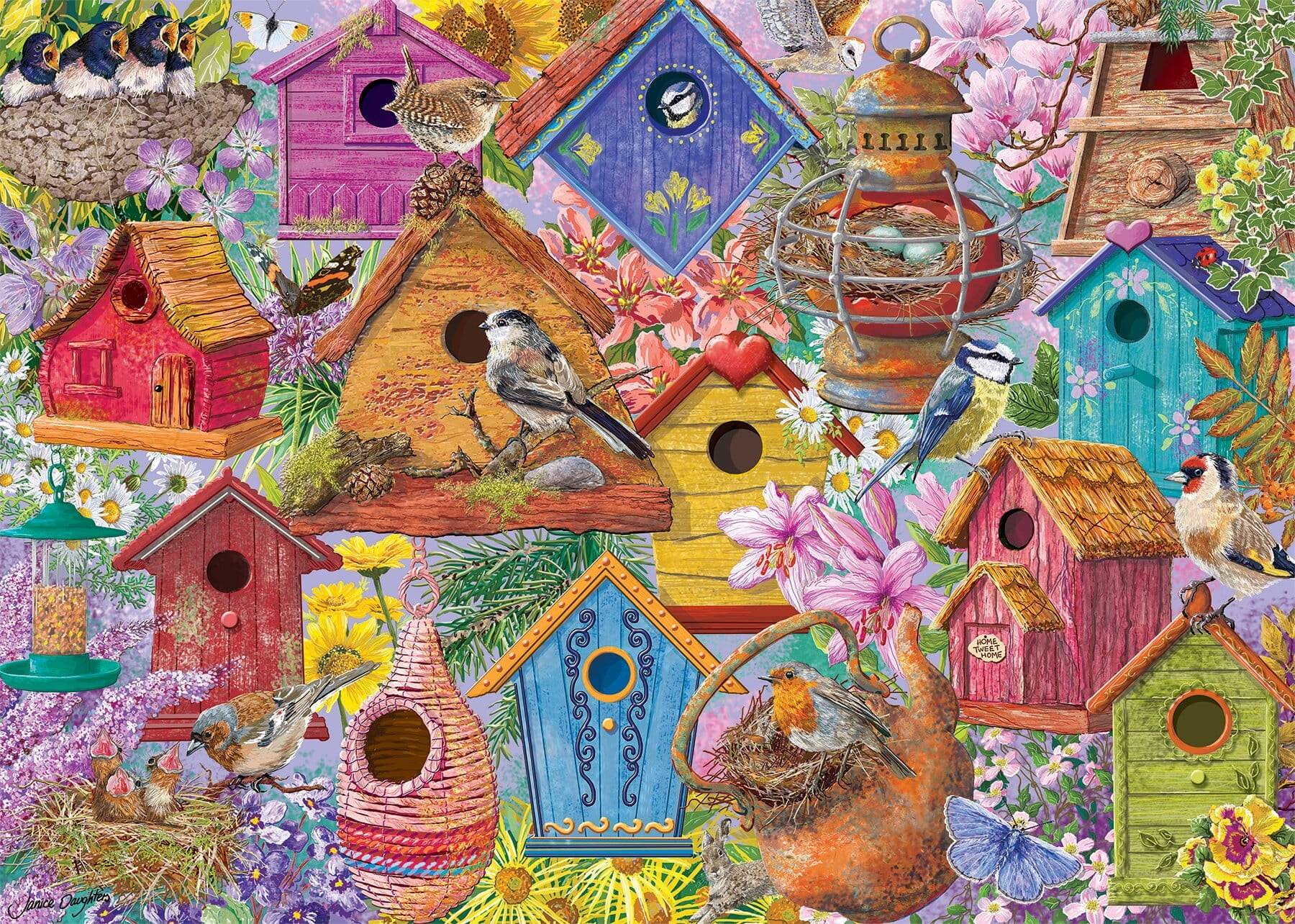 Falcon de luxe Birds Nest Village 1000 Piece Jigsaw Puzzle - Default Title