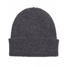 Merino Wool Beanie Hat - Lava Grey