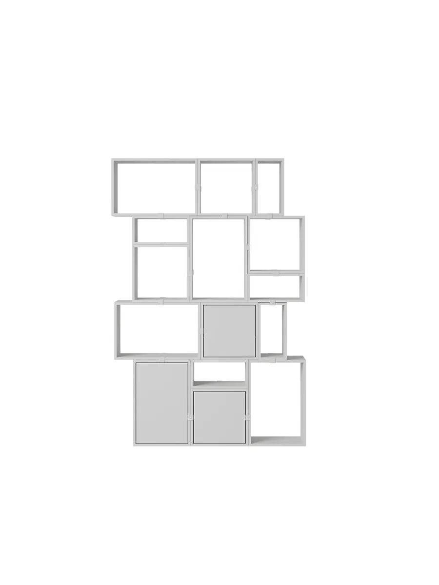 Stacked Storage System, bookcase 2 fra Muuto Grey - Jacobsen Plus