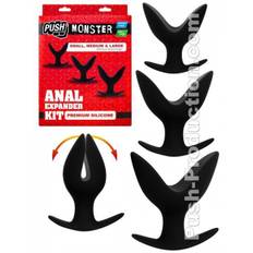 Push Monster Premium Anal Expander Kit, set of 3 silicone expandable butt plugs