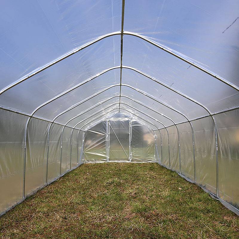 Tunnelväxthus Spira 10 kvm, 2 x 5 m, 2 dörrar. Bågväxthus för extra lång odlingssäsong