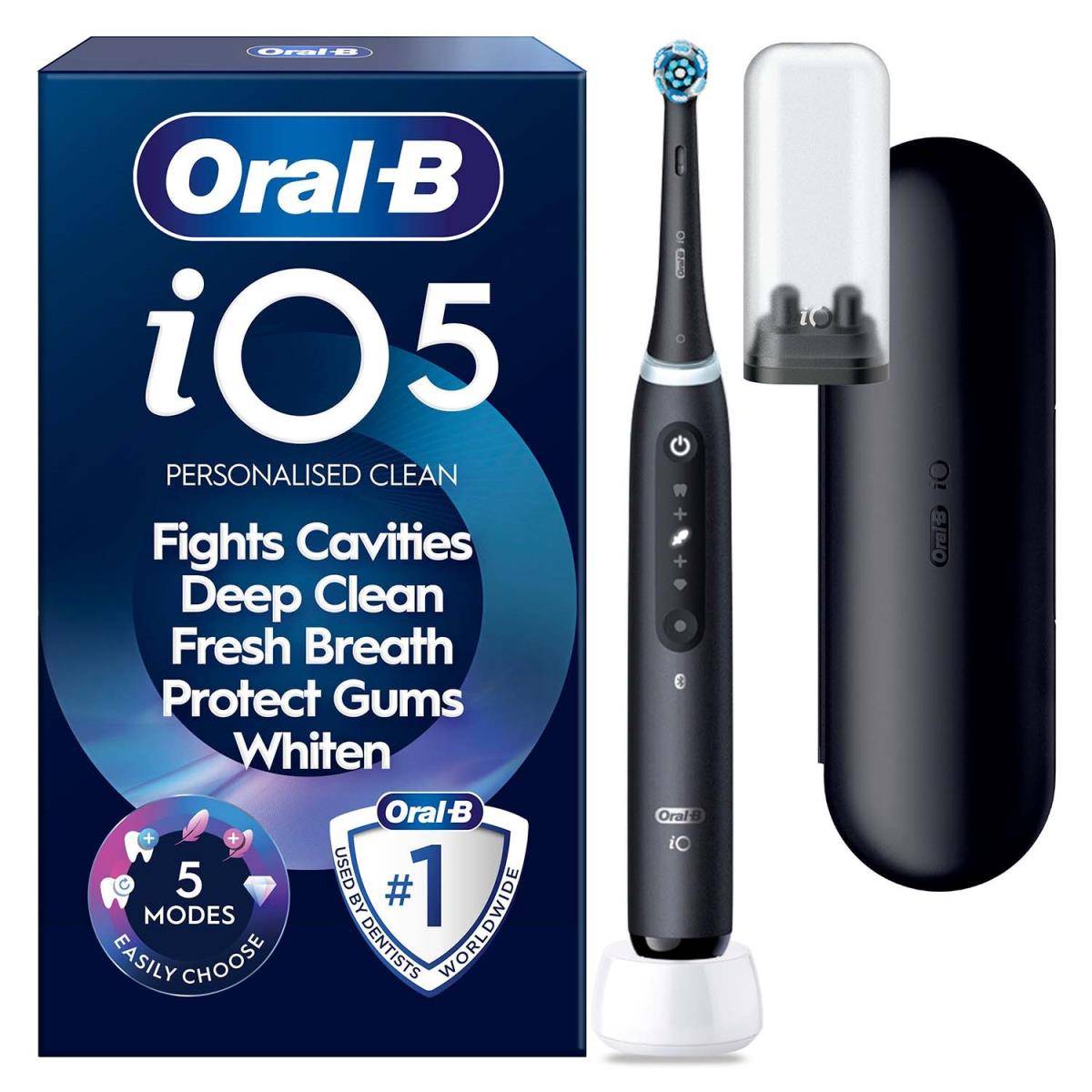 Oral B: Eltandborste iO5 Matt Black Travel Case Ref Holder