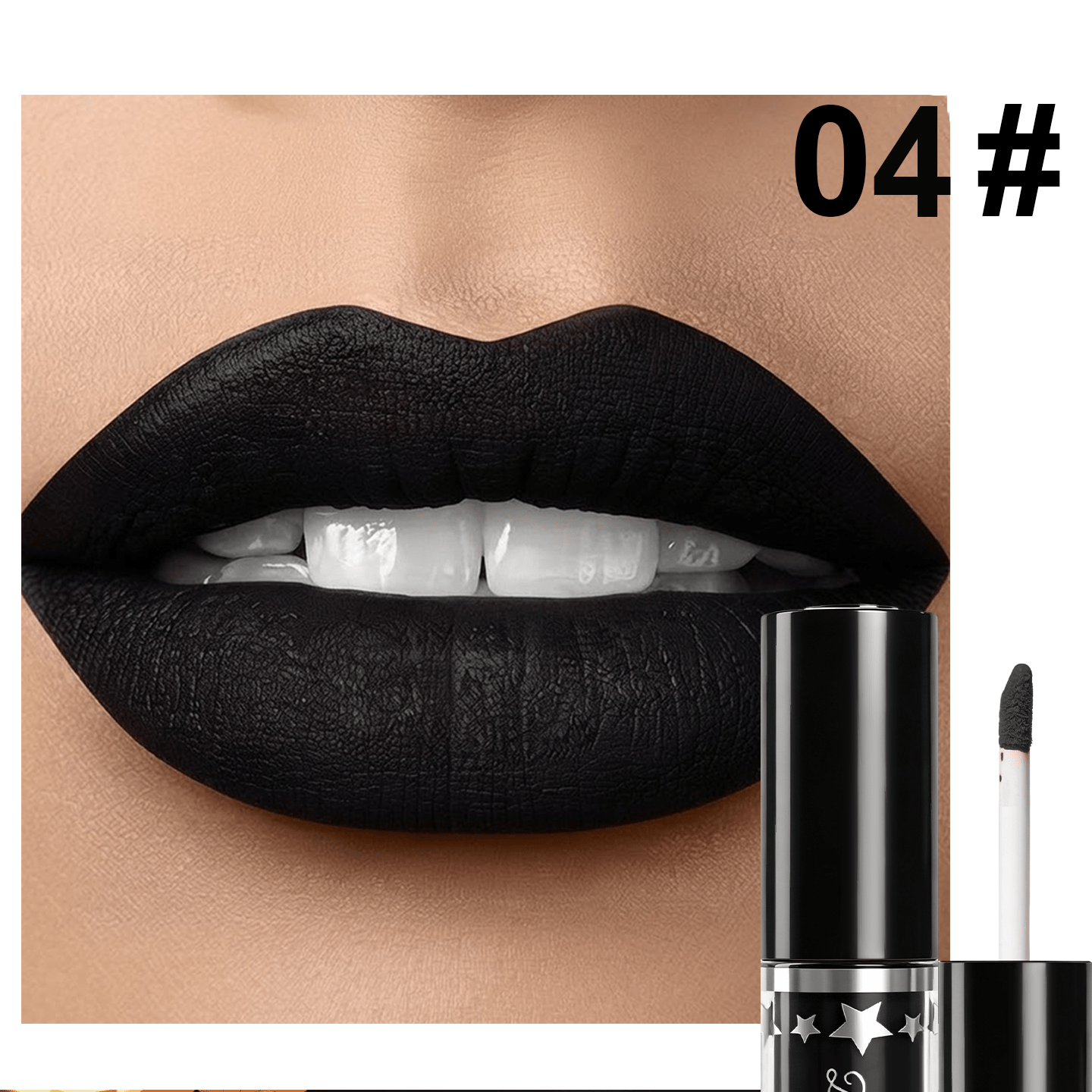 Matte Lipstick Long-lasting Waterproof Gothic Dark Makeup Party Halloween Cosplay Makeup Black White Purple Lipstick