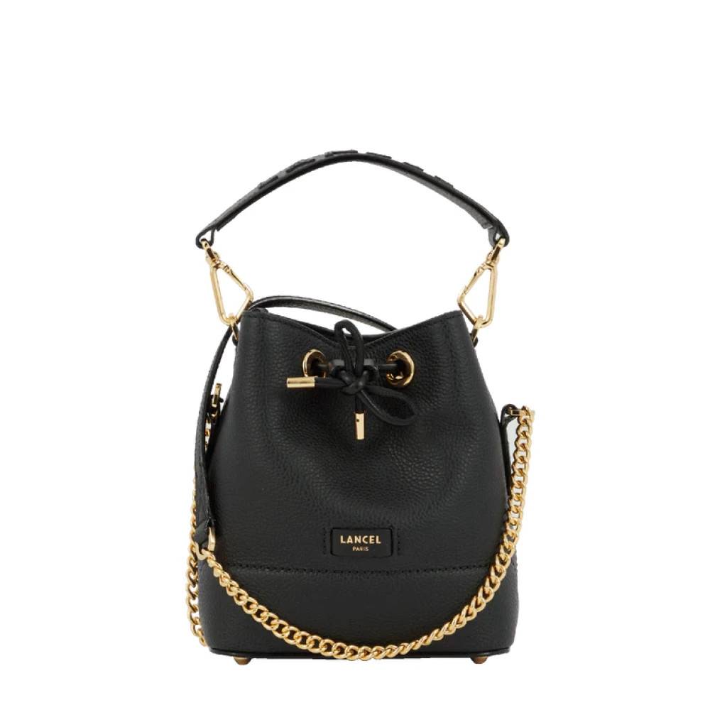 Lancel Sort Læder Bucket Taske - Tasker - Dame - Sort - ONE SIZE - Læder