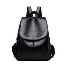 2025 Luxury Brand Women Backpack High Quality Leather Backpacks Travel Backpack Fashion School Bags For Girls - Black
