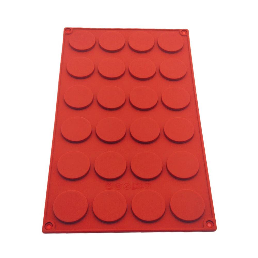 New Arrival 24 Hole Round Shape Silicone Chocolate Mold Gold Coin Shape Chocolate Cake Decoration Mold Candle Handmade Soap Mold