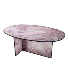 Glas Italia - LIQ04 Liquefy High table, Color: Pink hues, H:75 - Soffbord - Patricia Urquiola - Rosa - Glas