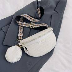 Fashionable Waist Bag/Chest Bag, Simple Style Student Bag, Back To School Bag - White